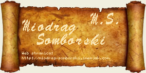 Miodrag Somborski vizit kartica